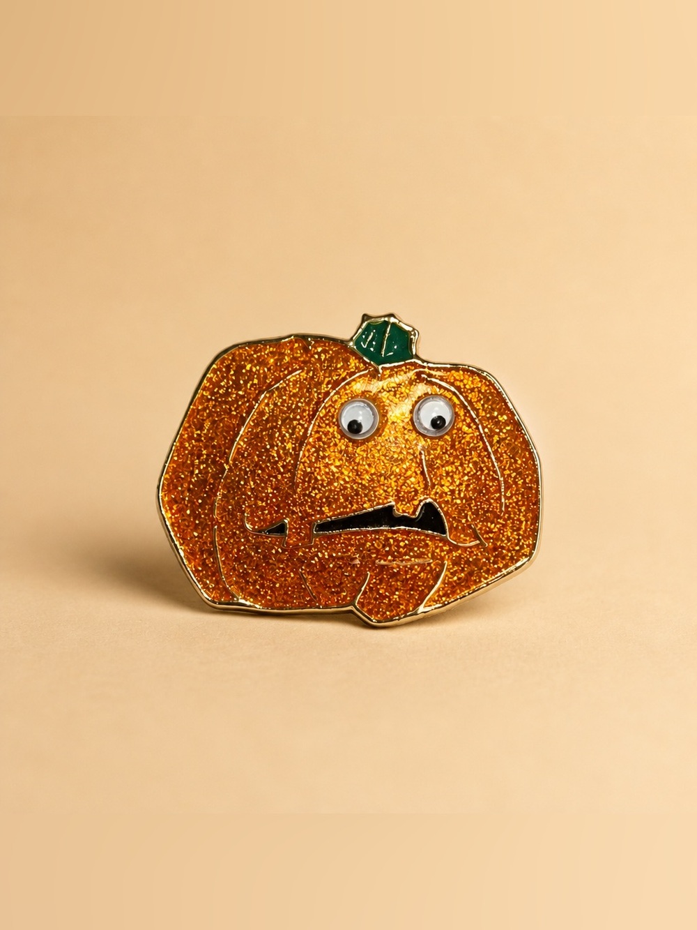 1980s novelty Halloween Googly eyes Glittery Pin